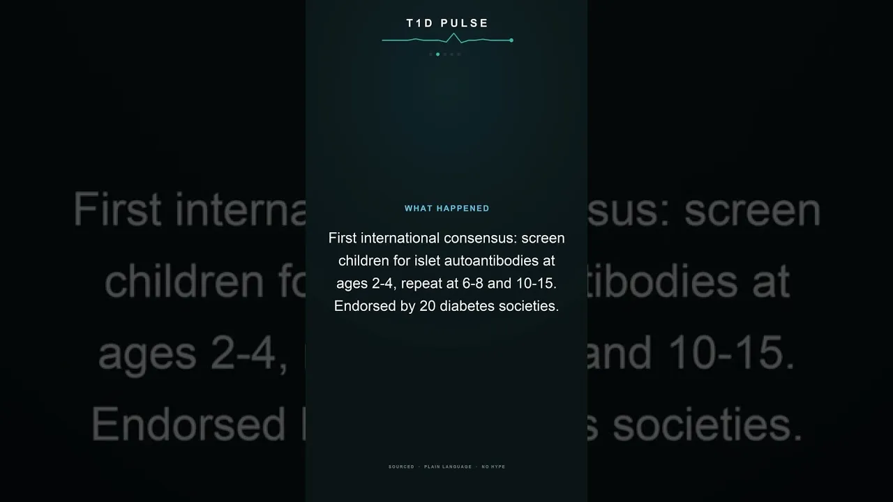 Video still from YouTube / T1D Pulse: New Global Screening Guidelines: Testing Children for Type 1 Diabetes Starting at Age 2