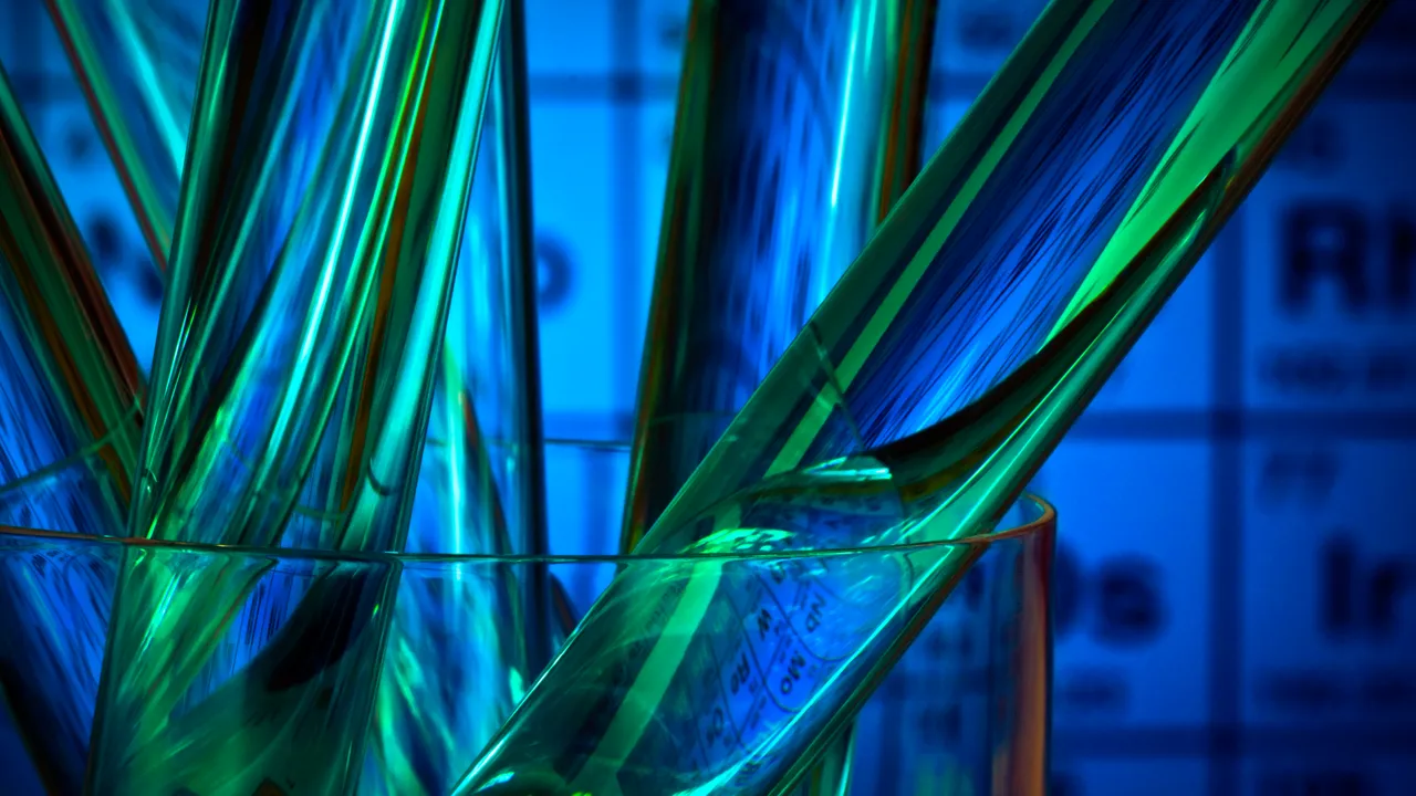 Химична лаборатория, епруветки. Chemical laboratory, test tubes