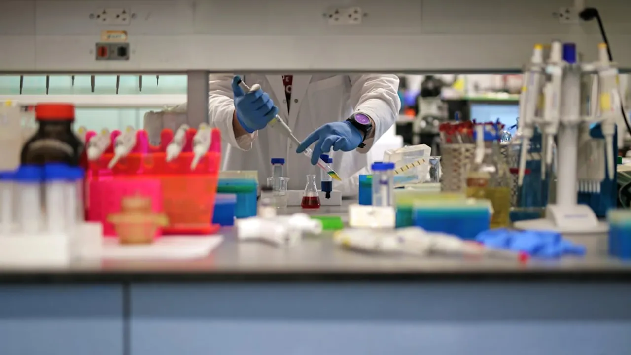 Scientist working in a laboratory setting