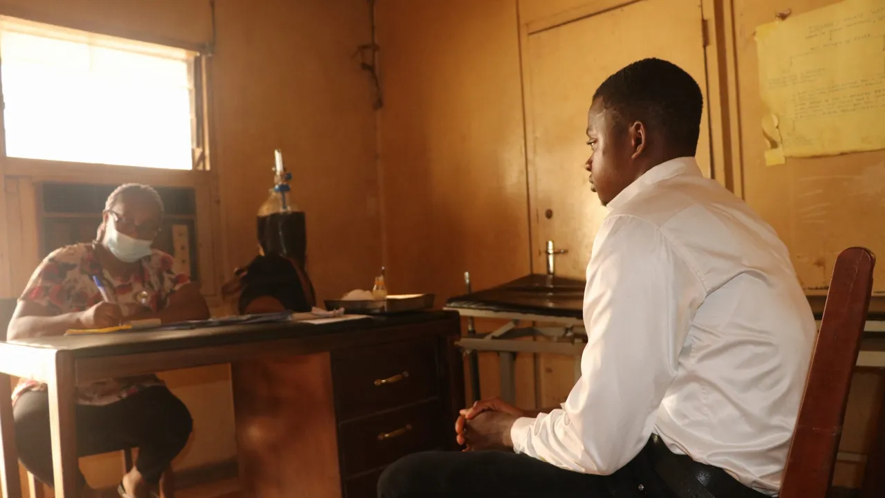 A male patient consulting a female Dietician about his diet at the University of Nigeria Medical Centre Nsukka